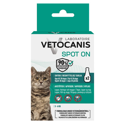 Anti-parasit Spot On Katt Vetocanis 2x1,2ml