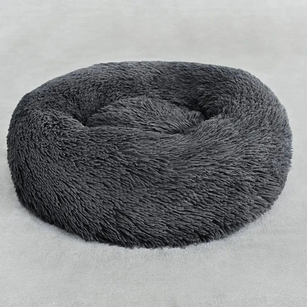 Mörkgrå WiggleBed hundbädd i mjukt och slitstarkt tyg